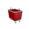 Steele Canvas Basket 6 BU Permanent Truck Red Vinyl w/Grey Vinyl - 5in Casters 926VREDVGRYW5 - alternate 1